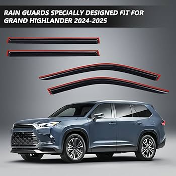 Amazon.com: TECHPICCO Tape-On Rain Guards for Grand Highlander Amazon.com: TECHPICCO Tape-On Rain Guards for Grand Highlander